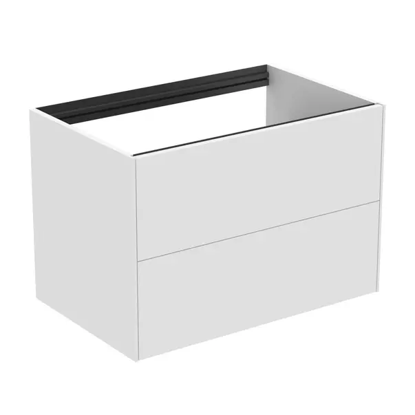 Mobilier Baie - Dulap baza suspendat Ideal Standard Atelier Conca alb mat 2 sertare 80 cm