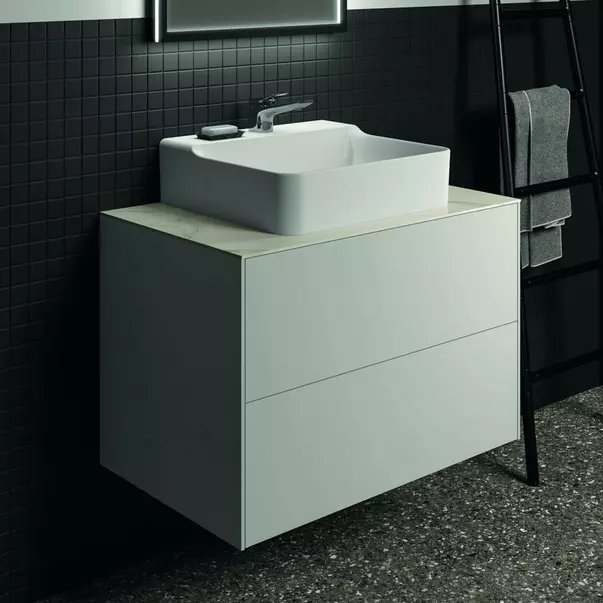 Dulap baza suspendat Ideal Standard Atelier Conca alb mat 2 sertare 80 cm [2]