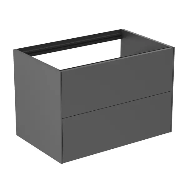 Mobilier Baie - Dulap baza suspendat Ideal Standard Atelier Conca antracit mat 2 sertare 80 cm
