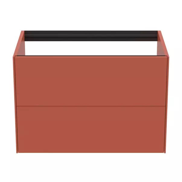 Dulap baza suspendat Ideal Standard Atelier Conca rosu - oranj mat 2 sertare 80 cm [4]