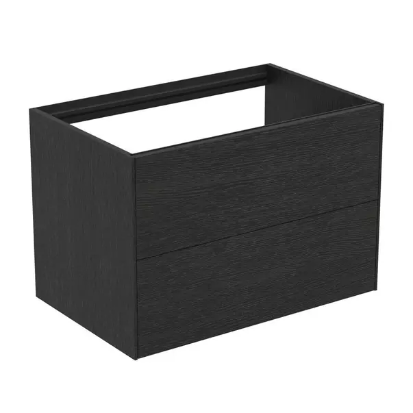 Dulapuri baie - Dulap baza suspendat Ideal Standard Atelier Conca finisaj stejar inchis 2 sertare 80 cm