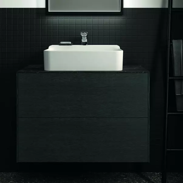 Dulap baza suspendat Ideal Standard Atelier Conca finisaj stejar inchis 2 sertare 80 cm [3]