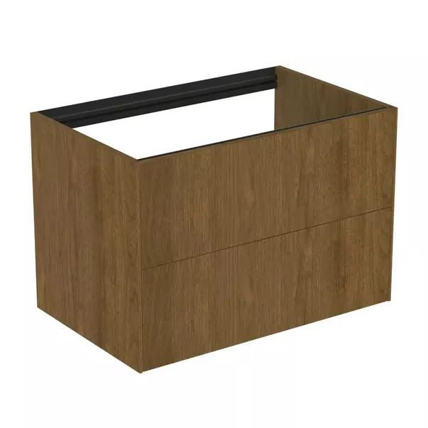  Dulapuri baie - Dulap baza suspendat Ideal Standard Atelier Conca finisaj nuc inchis 2 sertare 80 cm