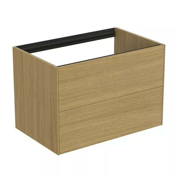 Dulap baza suspendat Ideal Standard Atelier Conca finisaj stejar deschis 2 sertare 80 cm [2]