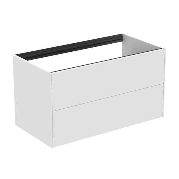 Mobilier Baie - Dulap baza suspendat Ideal Standard Atelier Conca alb mat 2 sertare 100 cm