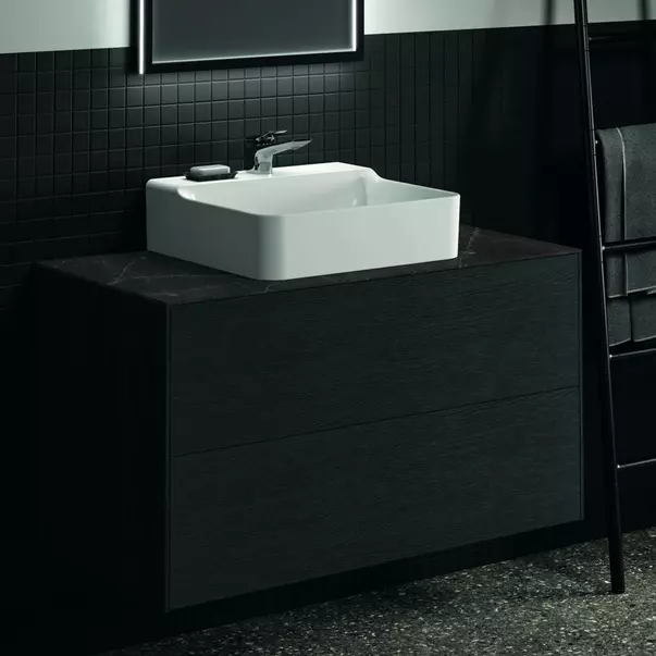 Dulap baza suspendat Ideal Standard Atelier Conca finisaj stejar inchis 2 sertare 100 cm [2]