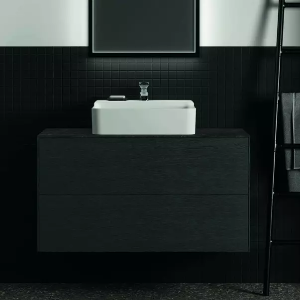 Dulap baza suspendat Ideal Standard Atelier Conca finisaj stejar inchis 2 sertare 100 cm [3]