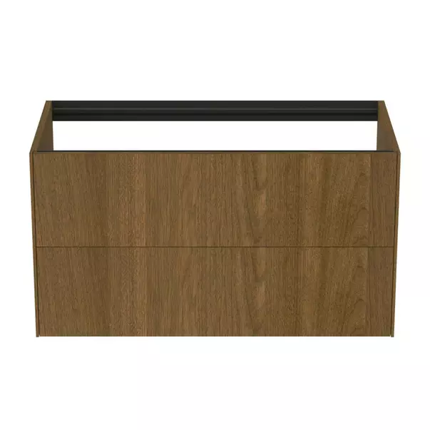Dulap baza suspendat Ideal Standard Atelier Conca finisaj nuc inchis 2 sertare 100 cm [5]