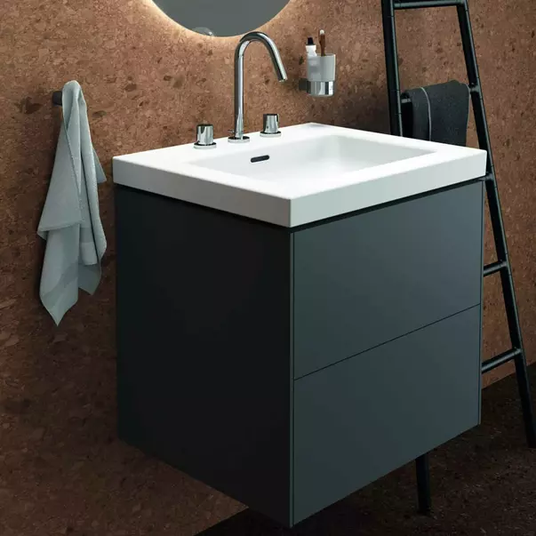 Lavoar pe mobilier Ideal Standard Atelier Extra alb lucios cu 3 orificii baterie 61 cm [2]