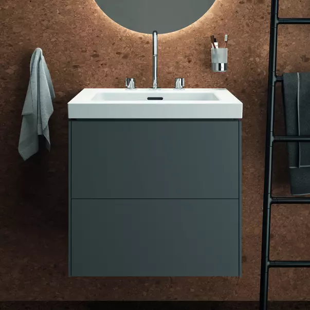 Lavoar pe mobilier Ideal Standard Atelier Extra alb lucios cu 3 orificii baterie 61 cm [3]