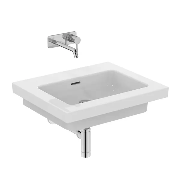 Lavoar pe mobilier Ideal Standard Atelier Extra alb lucios cu orificiu preaplin 61 cm [7]