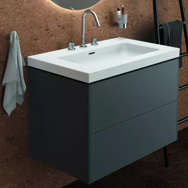 Lavoare - Lavoar pe mobilier Ideal Standard Atelier Extra alb lucios cu 3 orificii baterie 81 cm