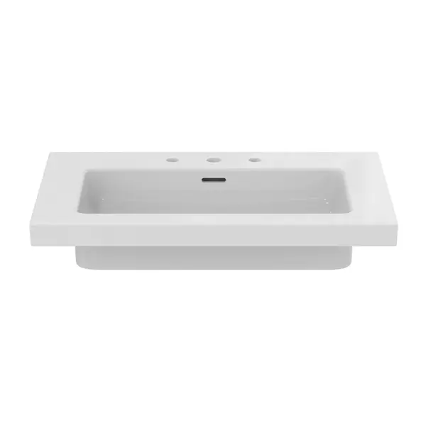 Lavoar pe mobilier Ideal Standard Atelier Extra alb lucios cu 3 orificii baterie 81 cm [8]