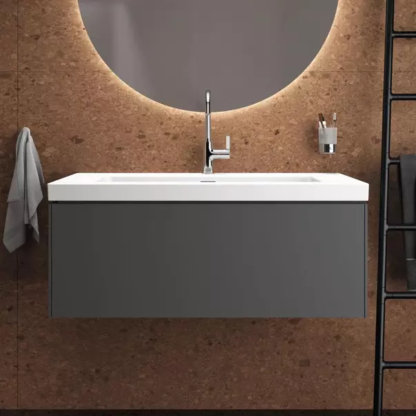 Lavoar pe mobilier Ideal Standard Atelier Extra alb mat 101 cm [5]