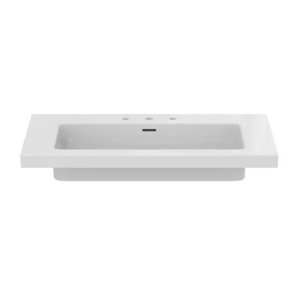 Lavoar pe mobilier Ideal Standard Atelier Extra alb lucios cu 3 orificii baterie 101 cm [7]