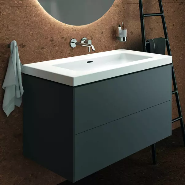 Lavoar pe mobilier Ideal Standard Atelier Extra alb lucios cu orificiu preaplin 101 cm [2]