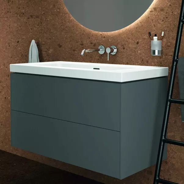 Lavoar pe mobilier Ideal Standard Atelier Extra alb lucios cu orificiu preaplin 101 cm [6]