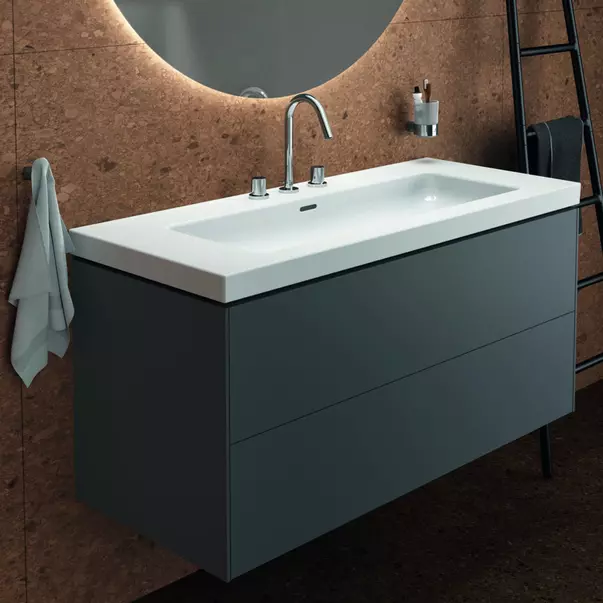 Lavoar pe mobilier Ideal Standard Atelier Extra alb lucios cu 3 orificii baterie 121 cm [2]
