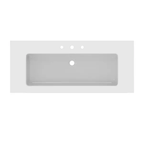 Lavoar pe mobilier Ideal Standard Atelier Extra alb lucios cu 3 orificii baterie 121 cm [7]