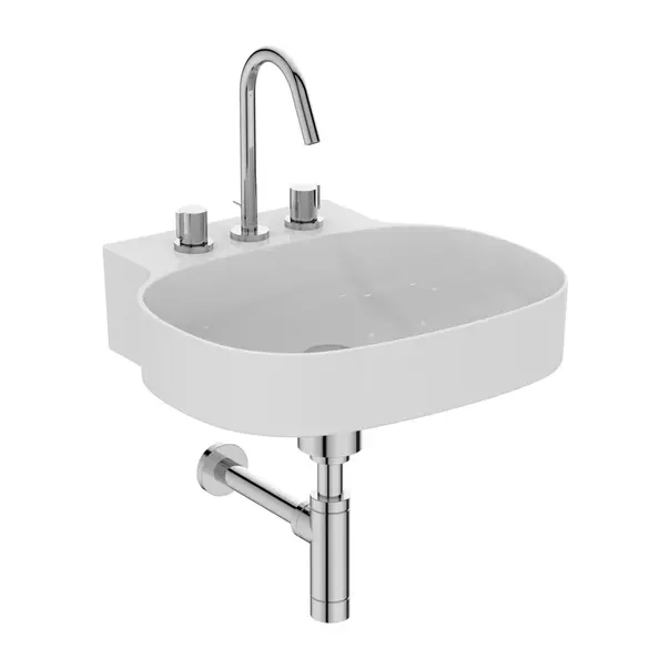 Lavoar suspendat Ideal Standard Atelier Linda-X alb lucios cu 3 orificii baterie 50 cm [5]