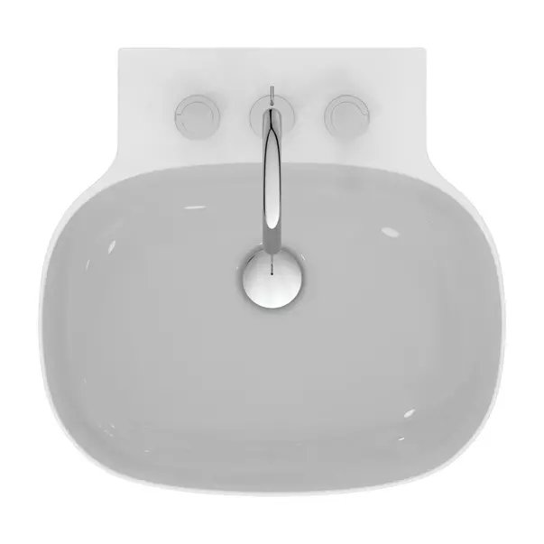 Lavoar suspendat Ideal Standard Atelier Linda-X alb lucios cu 3 orificii baterie 50 cm [6]