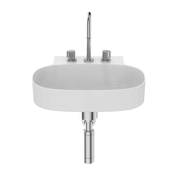 Lavoar suspendat Ideal Standard Atelier Linda-X alb lucios cu 3 orificii baterie 50 cm [7]