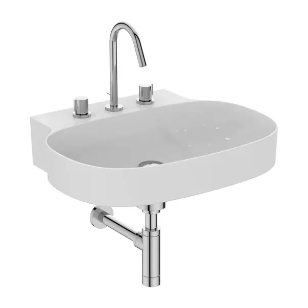 Lavoar suspendat Ideal Standard Atelier Linda-X 60 cm alb lucios cu 3 orificii baterie [11]