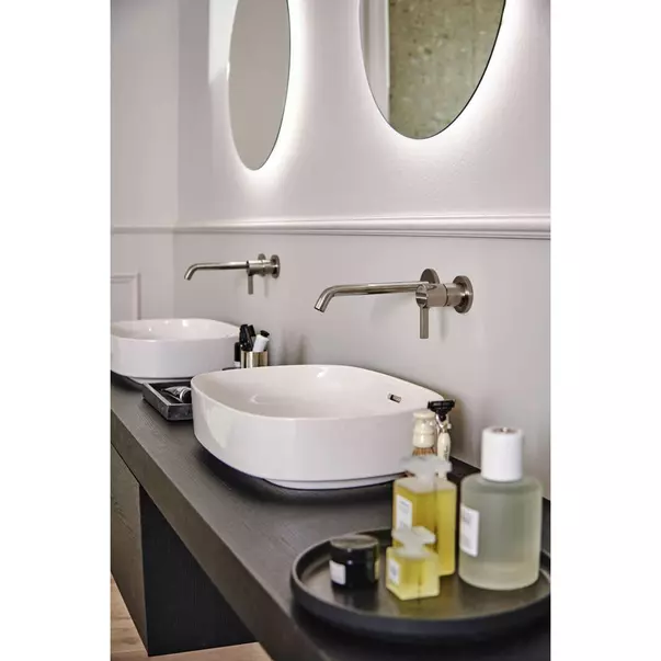 Lavoar pe blat Ideal Standard Atelier Linda-X alb lucios 55 cm cu orificiu preaplin [6]