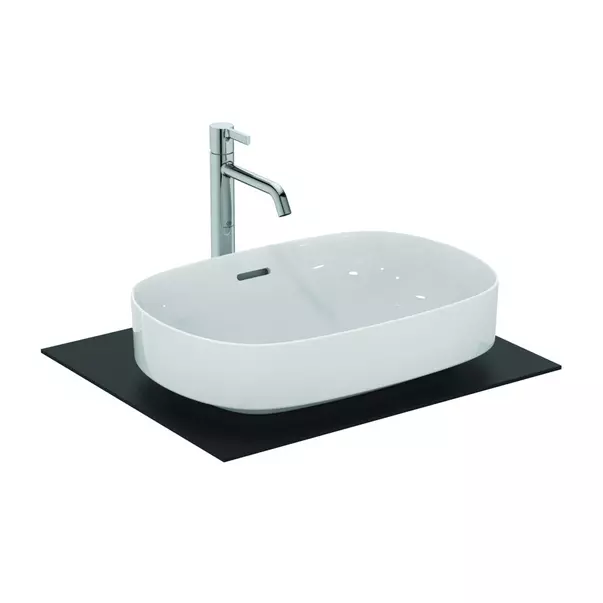 Lavoar pe blat Ideal Standard Atelier Linda-X alb lucios 55 cm cu orificiu preaplin [7]