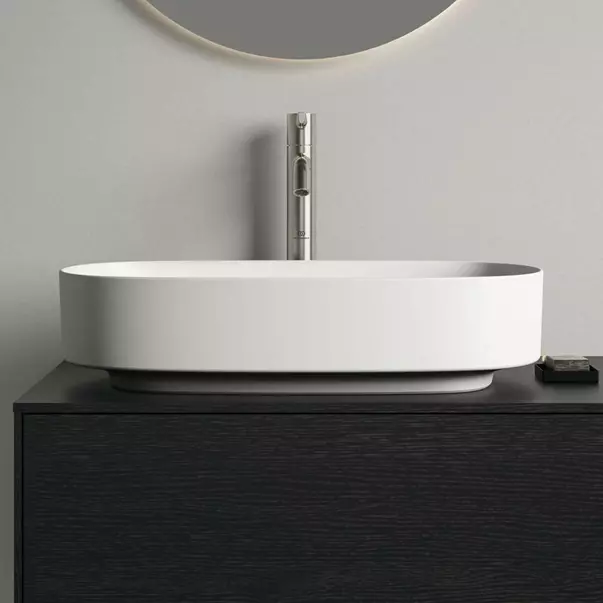 Lavoar pe blat Ideal Standard Atelier Linda-X alb mat 55 cm cu orificiu preaplin [5]