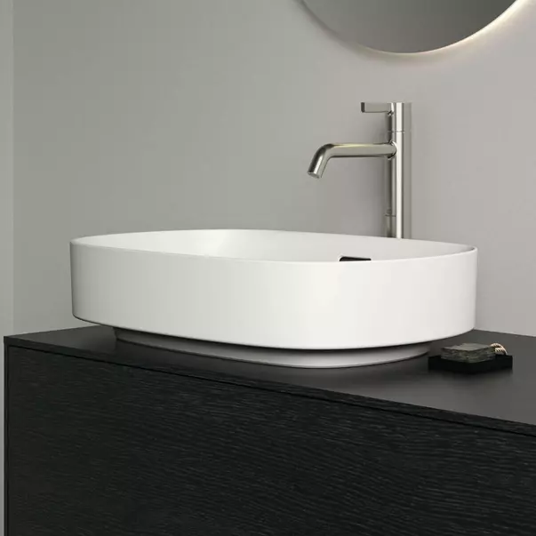 Lavoar pe blat Ideal Standard Atelier Linda-X alb mat 55 cm cu orificiu preaplin [7]