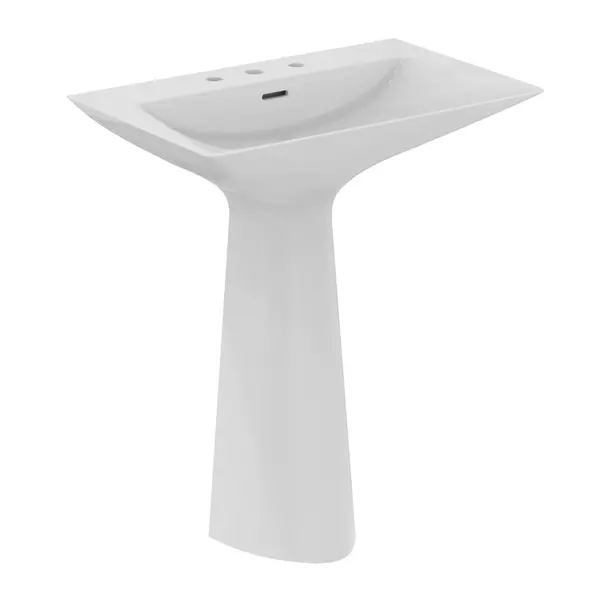 Lavoare stative - Lavoar freestanding Ideal Standard Atelier Tipo-Z alb lucios 74 cm cu 3 orificii baterie