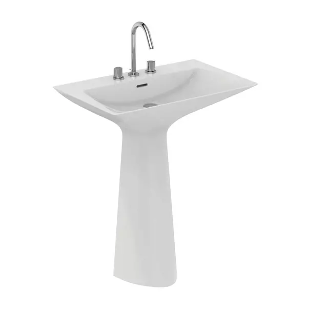 Lavoar freestanding Ideal Standard Atelier Tipo-Z alb lucios 74 cm cu 3 orificii baterie [9]