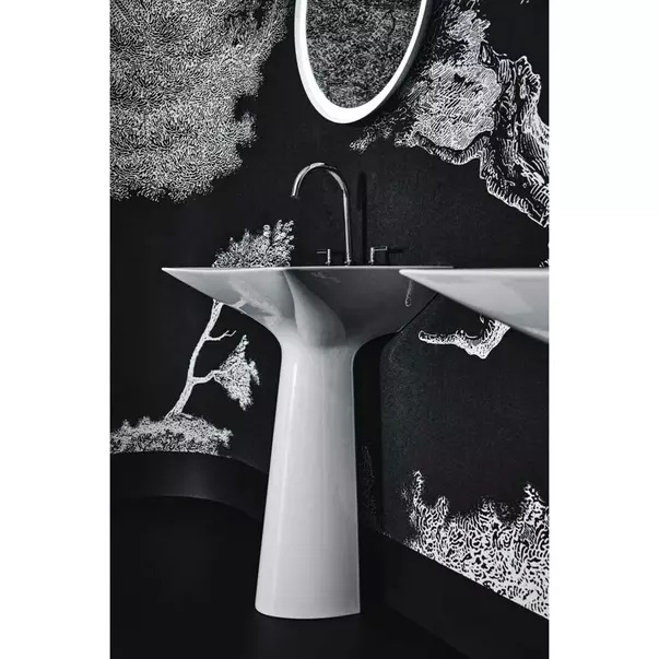 Lavoar freestanding Ideal Standard Atelier Tipo-Z negru lucios 74 cm cu 3 orificii baterie [3]