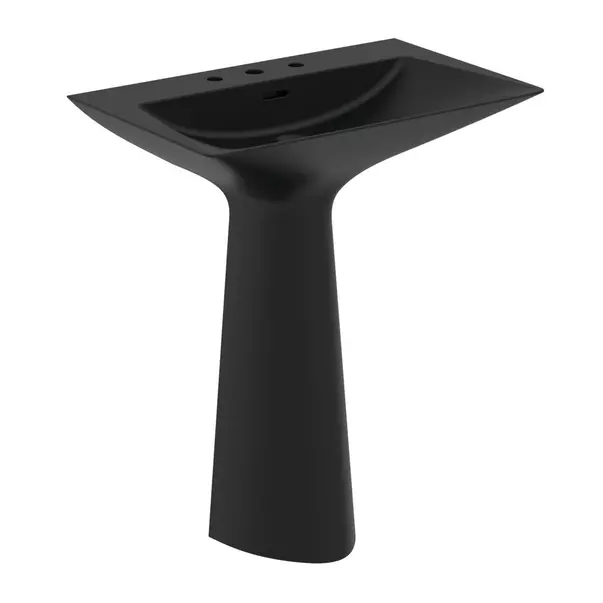 Lavoare stative - Lavoar freestanding Ideal Standard Atelier Tipo-Z negru mat 74 cm cu 3 orificii baterie
