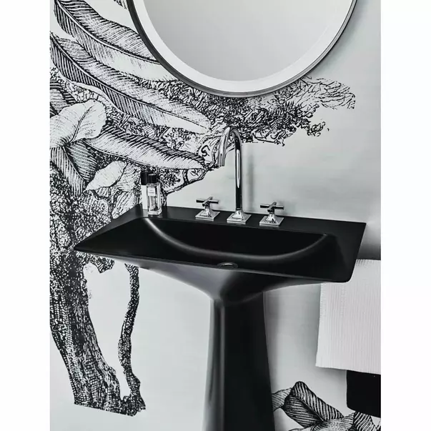 Lavoar freestanding Ideal Standard Atelier Tipo-Z negru mat 74 cm cu 3 orificii baterie [3]