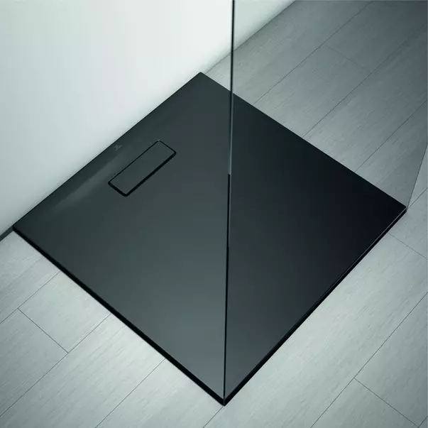 Cadita de dus patrata Ideal Standard Ultra Flat New negru mat 80x80 cm [4]
