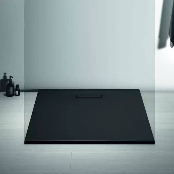 Cadita de dus patrata Ideal Standard Ultra Flat New negru mat 90x90 cm [2]