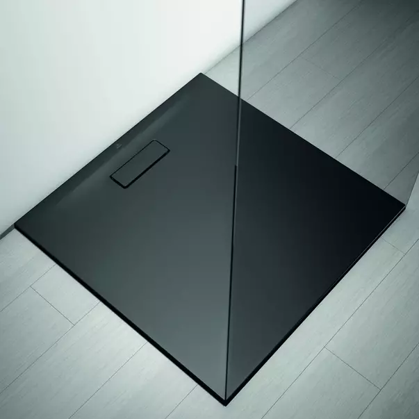 Cadita de dus patrata Ideal Standard Ultra Flat New negru mat 90x90 cm [3]