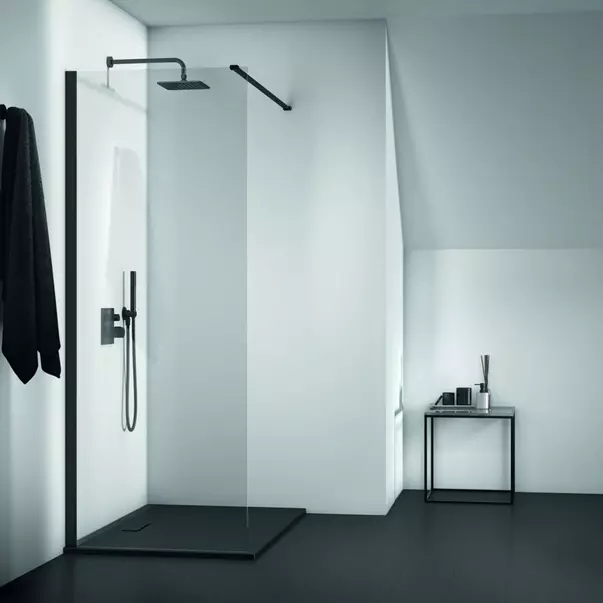 Cadita de dus dreptunghiulara Ideal Standard Ultra Flat New negru mat 120x80 cm [2]