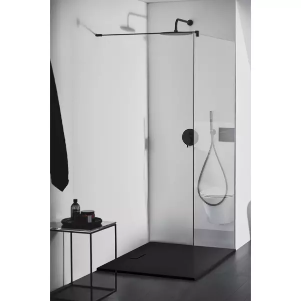 Cadita de dus dreptunghiulara Ideal Standard Ultra Flat New negru mat 120x90 cm [4]