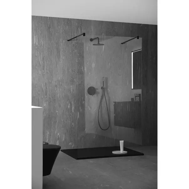 Cadita de dus dreptunghiulara Ideal Standard Ultra Flat New negru mat 120x90 cm [5]