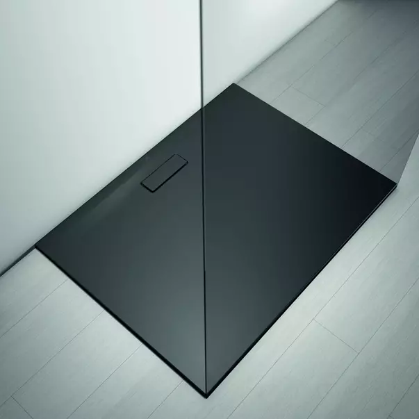 Cadita de dus dreptunghiulara Ideal Standard Ultra Flat New negru mat 120x90 cm [7]