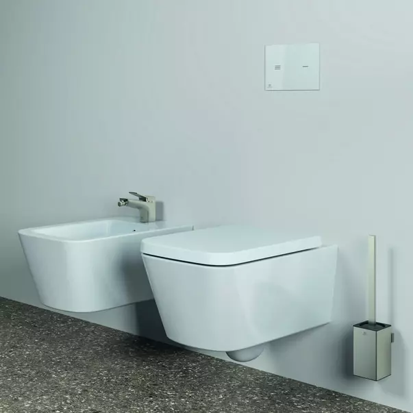 Accesorii toaleta - Perie WC Ideal Standard Atelier Conca design patrat argintiu Silver Storm
