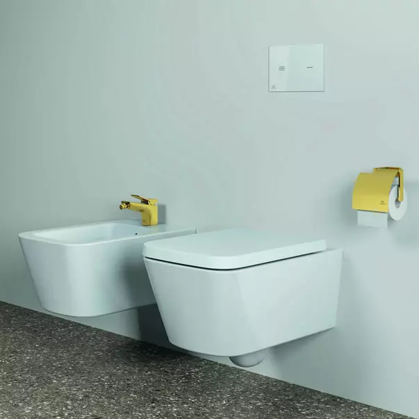 Suport hartie igienica Ideal Standard Atelier Conca cu protectie auriu periat [2]