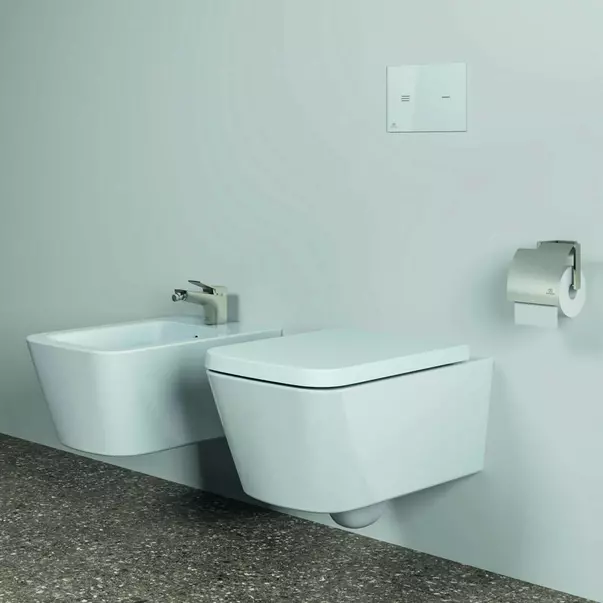 Accesorii toaleta - Suport hartie igienica Ideal Standard Atelier Conca cu protectie argintiu Silver Storm
