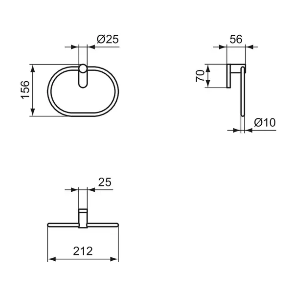 Inel portprosop oval Ideal Standard Atelier Conca auriu periat [5]
