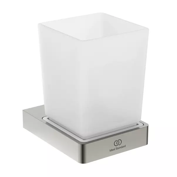 Accesorii lavoar - Suport periute de dinti Ideal Standard Atelier Conca patrat argintiu Silver Storm