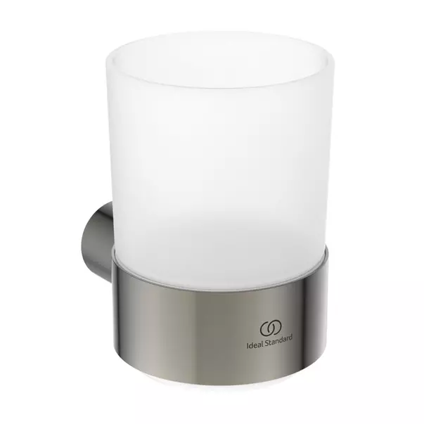 Accesorii lavoar - Suport periute de dinti Ideal Standard Atelier Conca rotund argintiu Silver Storm