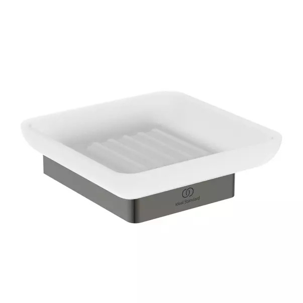 Savoniera Ideal Standard Atelier Conca design patrat gri Magnetic Grey [2]